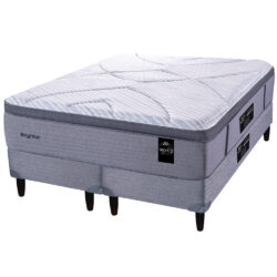 Sommier y Colchon Brighton Gris 2.00x2.00 King Koil de Resortes Pocket King Size 200x200