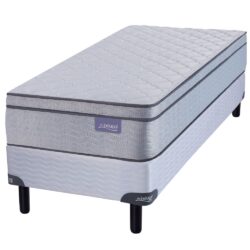 Sommier y Colchon Pravia 0.80 Inducol de Resortes 1 Plaza 80x190