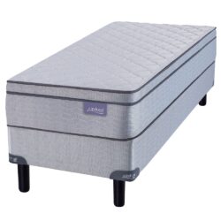 Sommier y Colchon Pravia 0.90 Inducol de Resortes 1 Plaza y media 90x190